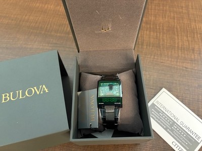 Bulova Computron D-CAVE Quartz 98C140 Special Edition LED watch NEW
