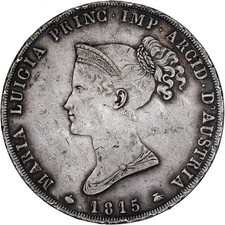 [#1117199] ITALIAN STATES, PARMA, Maria Luigia, 5 Lire, 1815, Milan, EF(40-45), 