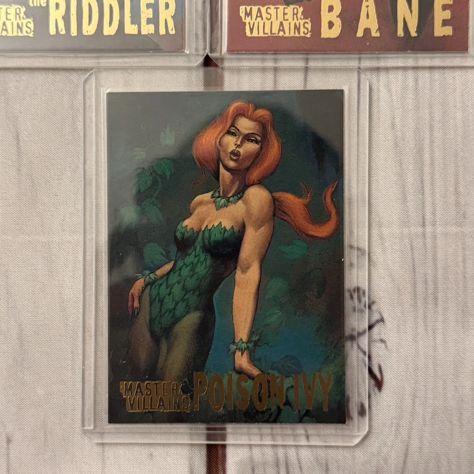 Lote Skybox DC Batman Master Series Master Villains Riddler Bane Poison Ivy 1995 Foto 4 de 4