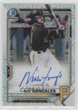 2021 Bowman Mega Box Chrome Mojo Auto Nick Gonzales #BMA-NG Auto 1u6