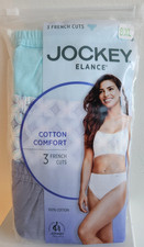 Jockey Elance Sz 8 XL French Cuts aqua  blue 3 pk Womens Panties 100 Cotton