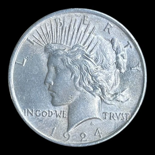 1924 Peace Silver Dollar, AU
