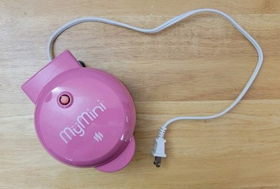 MyMini Pink Heart Waffle Maker 5 In Plate Gently Used Non-Stick 550 W Tested