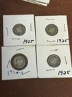 4 1920s Mercury Dimes US Coins Lot Collection Group Vintage 10c