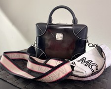 MCM Designer silicone  leather black Crossbody bag, Dust Cover  Original Tags