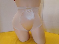 Shapewear Cupid Shaping Satin Panel Panties SZ L Style 2196 Nude Beige