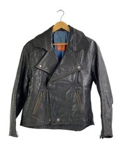 60 70S/Opti/Kett/Leather Jacket Blouson/Leather/Blk/Plain 3412