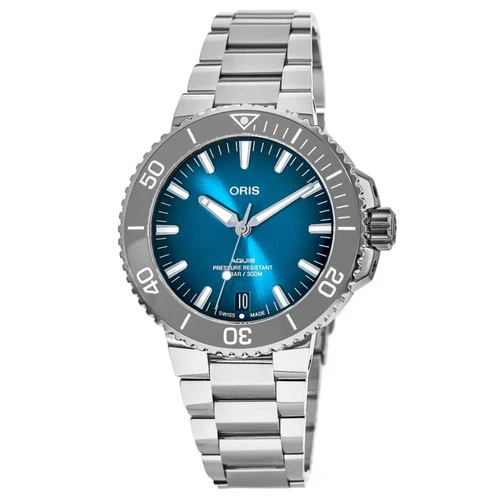 New Oris Aquis Date Oceanic Blue Men's Watch 01 733 7732 4155-07 8 21 05PEB