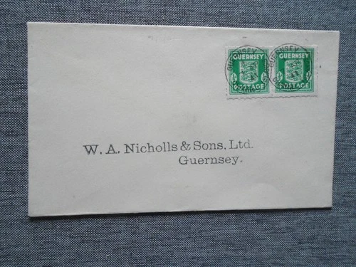 Guernsey WWII German Occupation 1/2d pair First Day Cover
