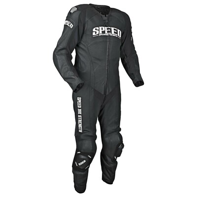 NOS SPEED AND STRENGTH 877518 TWIST OF FATE LEATHER RACE SUIT BLACK SIZE MENS 44
