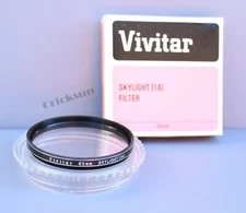 Threaded Vivitar Skylight 1A Camera Lens Filter 62mm Hard Case & Box