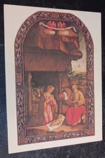 vtg postcard Pietro Paolo Agapiti Nativity Budapest art unposted