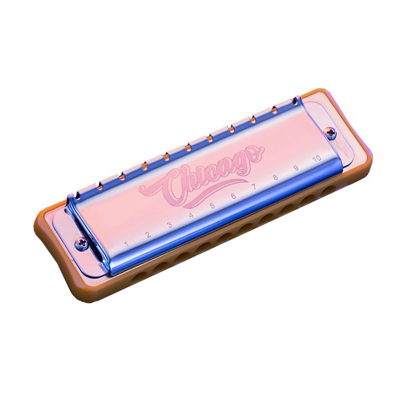 JDR Chicago 10 Holes Diatonic Harmonica Professional Round Hole