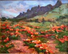 Original Impressionism Oil Art 22”x28” Landscape Spring Signed