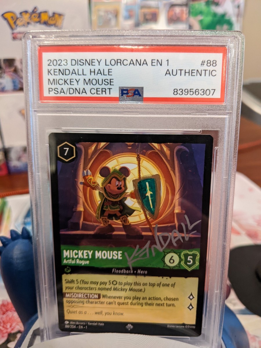 Disney Lorcana Mickey Mouse Artful Rogue Signed By Kendall