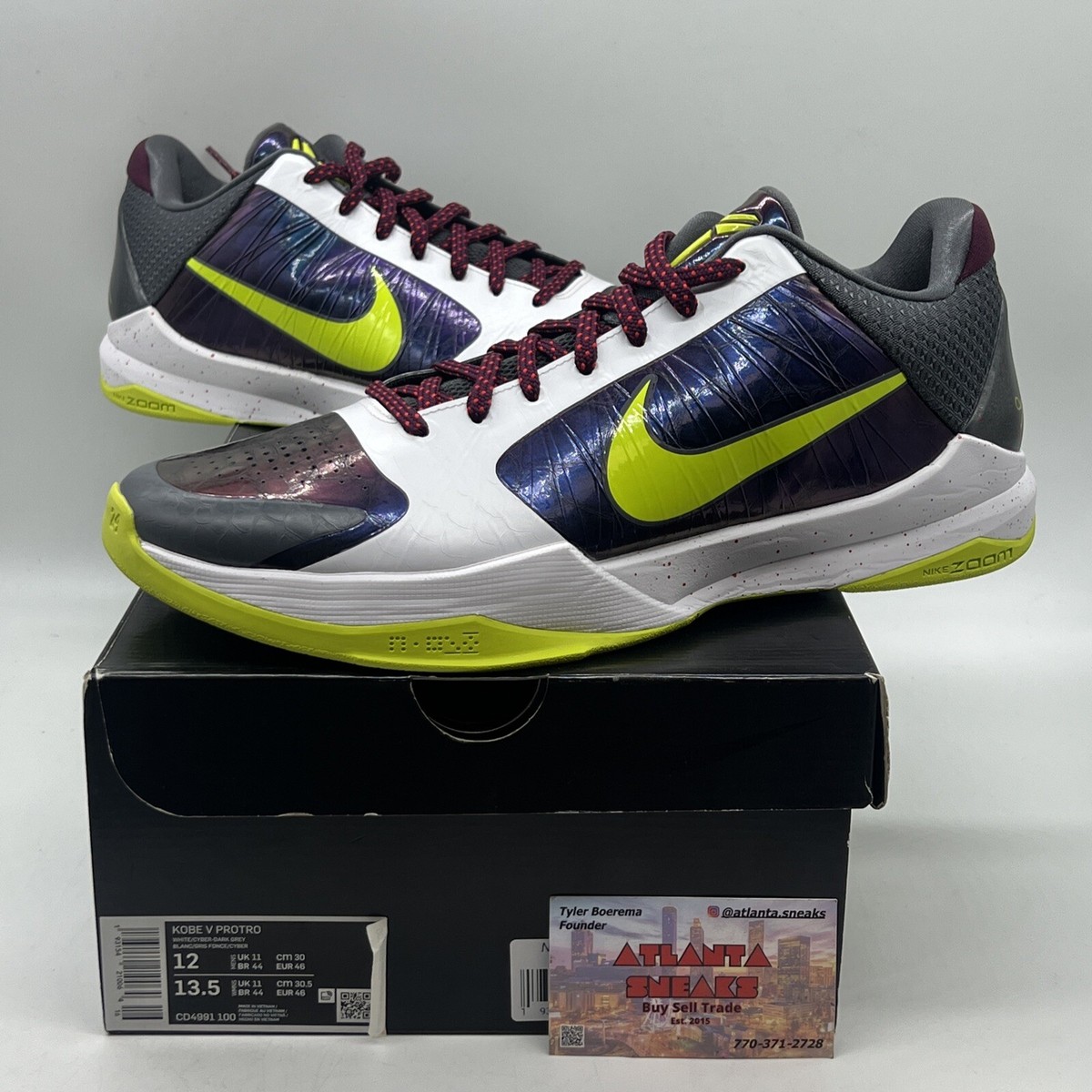 Size 12 - Nike Zoom Kobe 5 Protro Chaos 2020 Brand New Og Size 12 - Nike Zoom Kobe 5 Protro Chaos 2020 Brand New Og