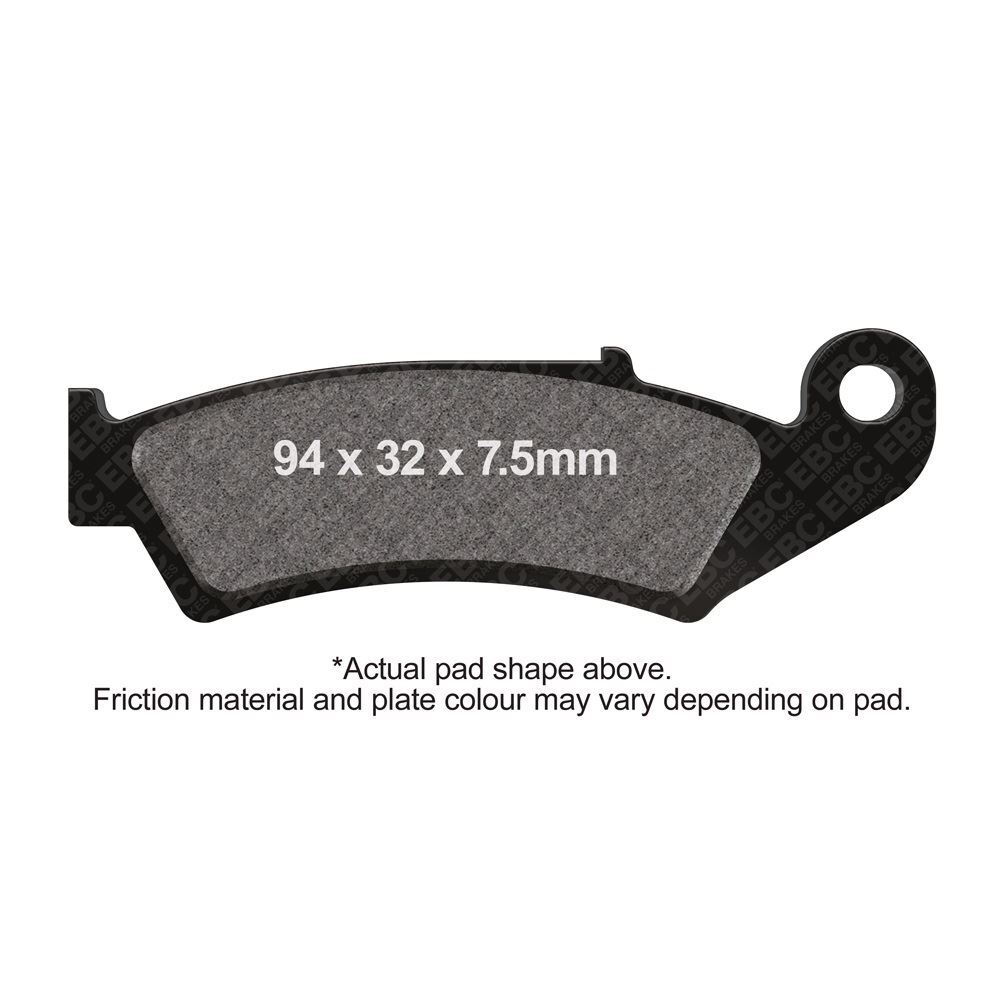 EBC Motorcycle TT Brake Pads Front Left Honda NX 250 MD21 1987 - 1990