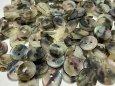 Multi Color-Rainbow Italian Matte Faux Shell Shirting Button 11mm 7/16" 2hole