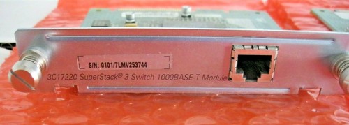 Lot X 2 3COM 3C17220 SuperStack 3 Switch 1000BASE-T Module P/N 1722-060-000-1.0 - Picture 2 of 5