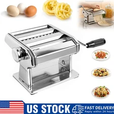 Fresh Pasta Maker Roller Machine Stainless Steel for Spaghetti Noodle Fettuccine