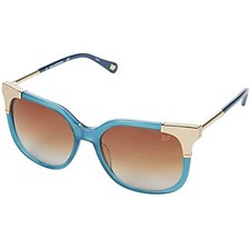 NEW Diane von Furstenberg DVF650S 400 Navy Gold ROXANNE Sunglasses with Case