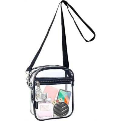 Clear Crossbody Bag, Stadium Approved Clear Purse Bag for Concerts Sports Events