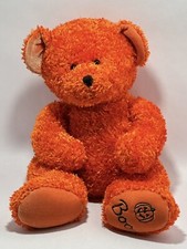 Vintage Orange Bear Plush Approximately 14  Halloween Boo Bear Sparkly Tri Russ