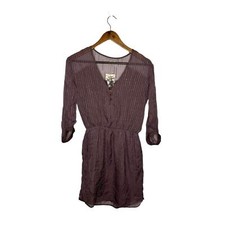ECOTE Urban outfitter size small purple overlay metallic striped dress