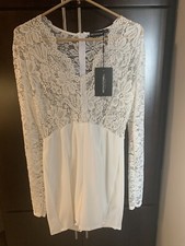 pretty little thing White Lace Plunge Playsuit/romper