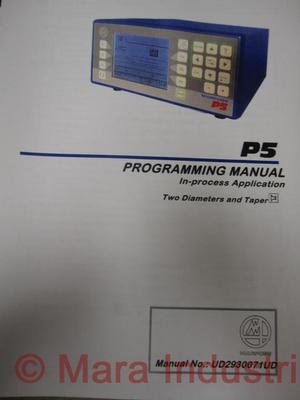 Marposs UD2930071UD P5 Programming Manual
