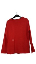Dior Red Sweater Bee Logo "Uniform" Pullover Wool Blend Womens M