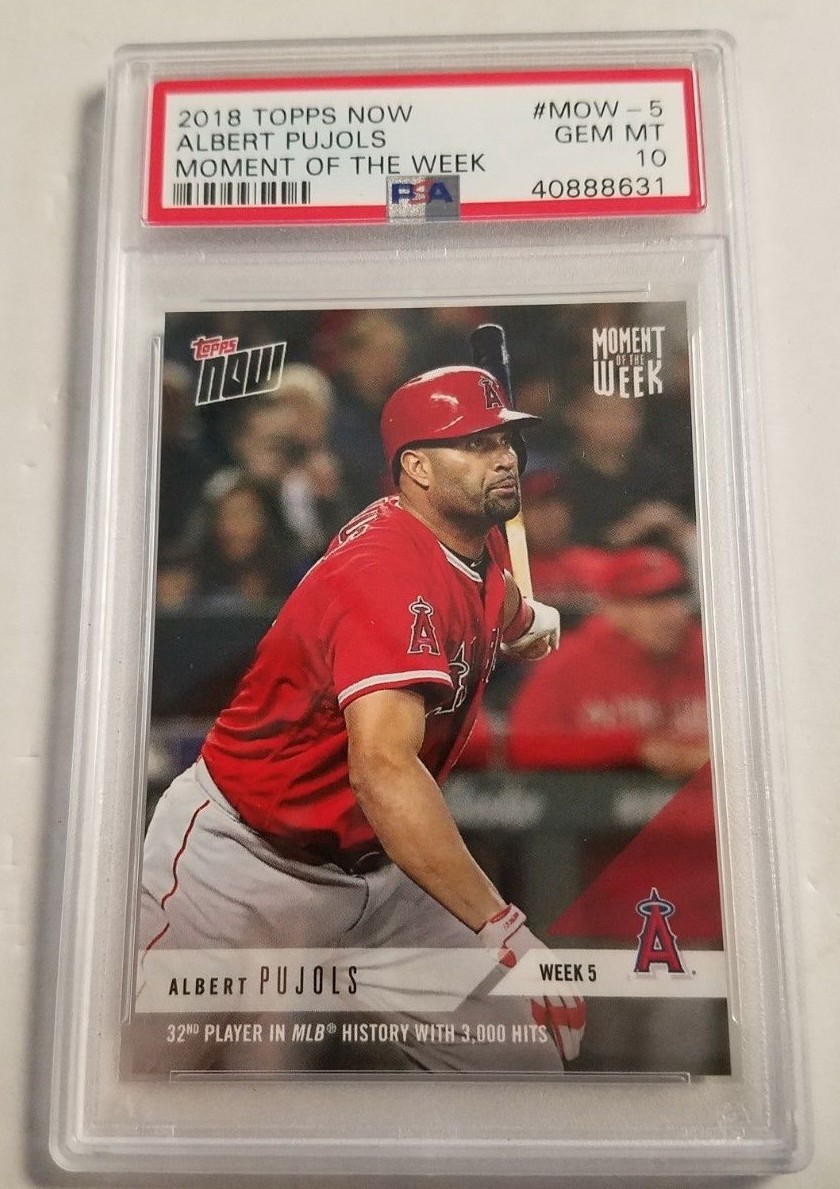 2018 Topps MOTW #5 Albert Pujols 3,000 Hit Card Graded PSA 10 