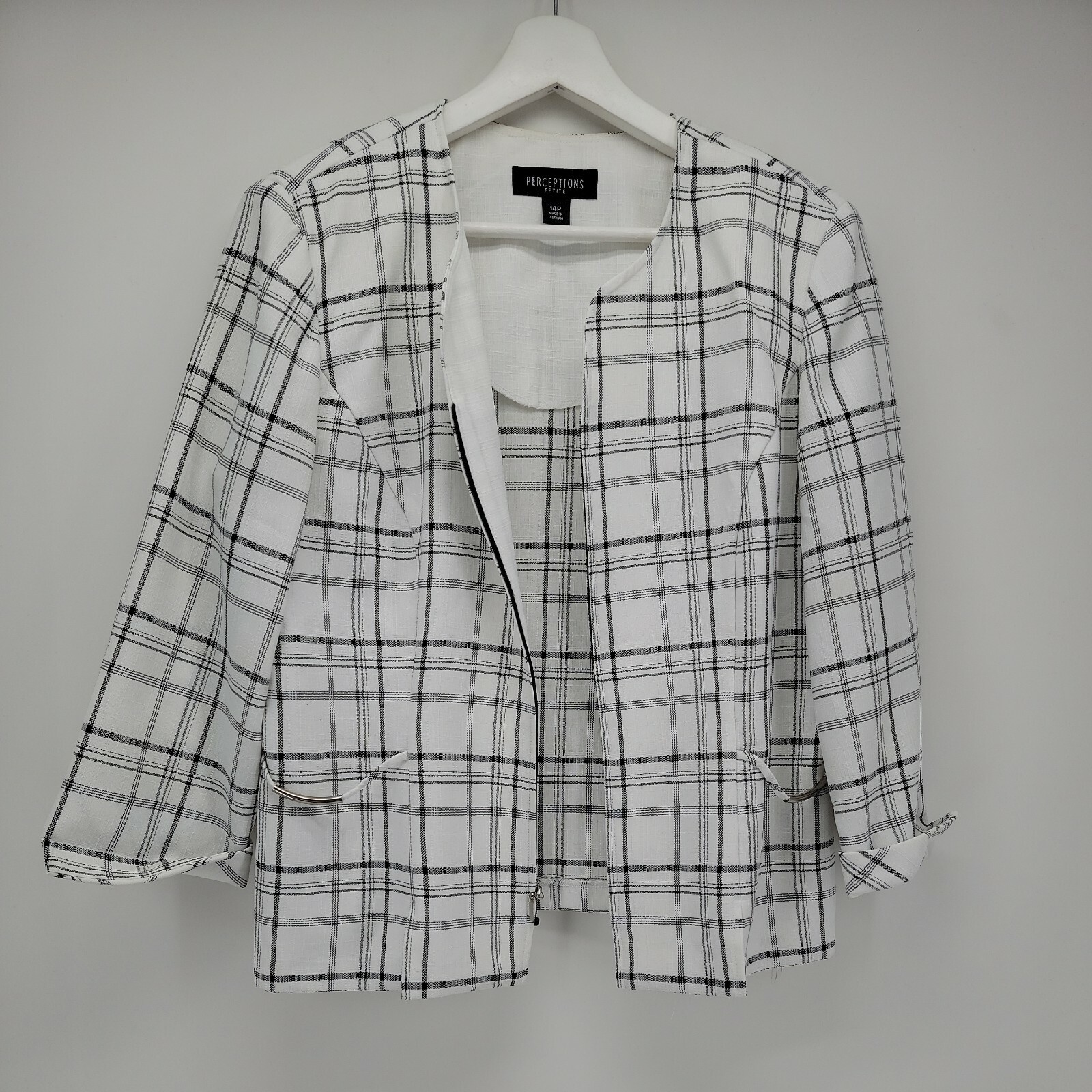 Womens Perceptions Petite Light Jacket Business Z… - image 1