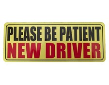2 Pcs New Driver Magnet - Be Patient - Safety Warning