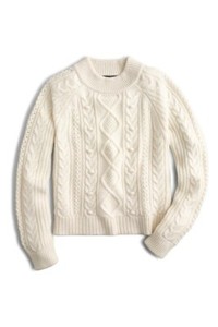 j crew cable knit sweater