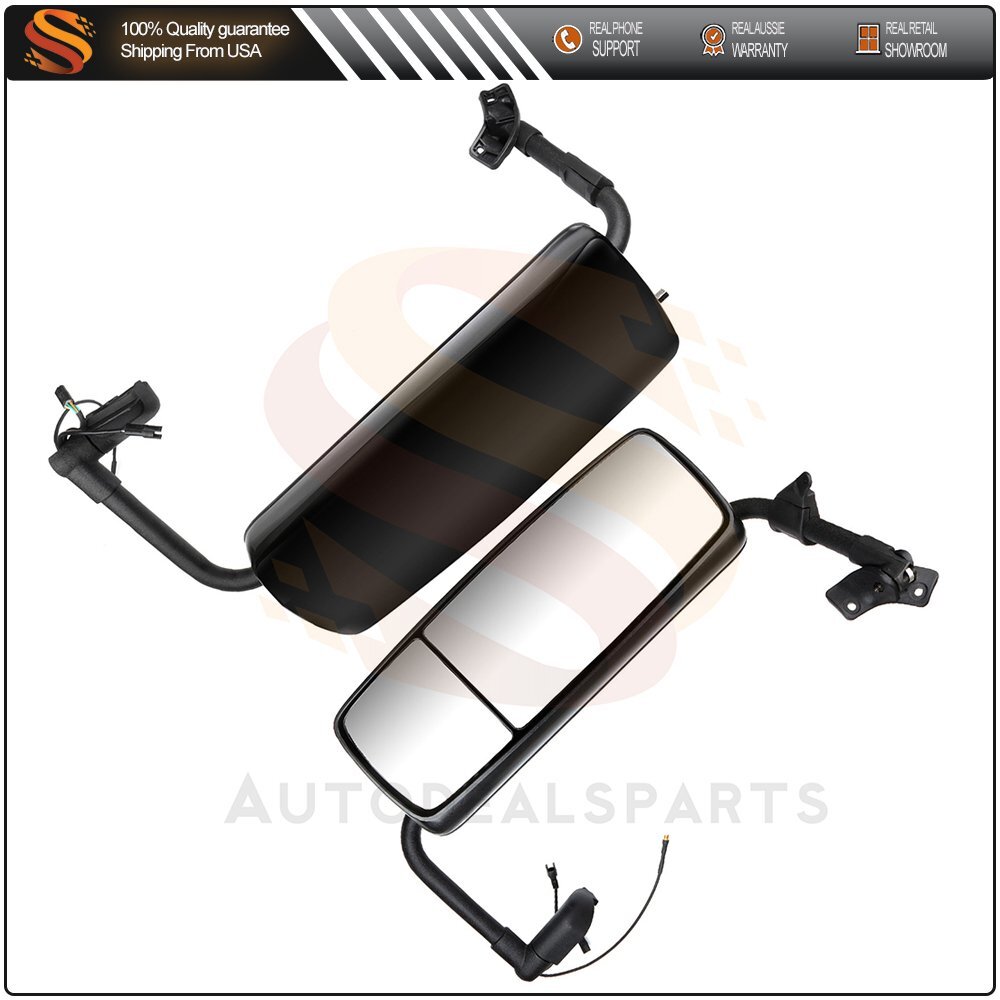 Volvo VNL 2005-2018 Black Side Mirrors LH RH Pair  