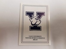 Yale University Bulldogs 2002/03 Winter Sports Pocket Schedule - Holiday Inn