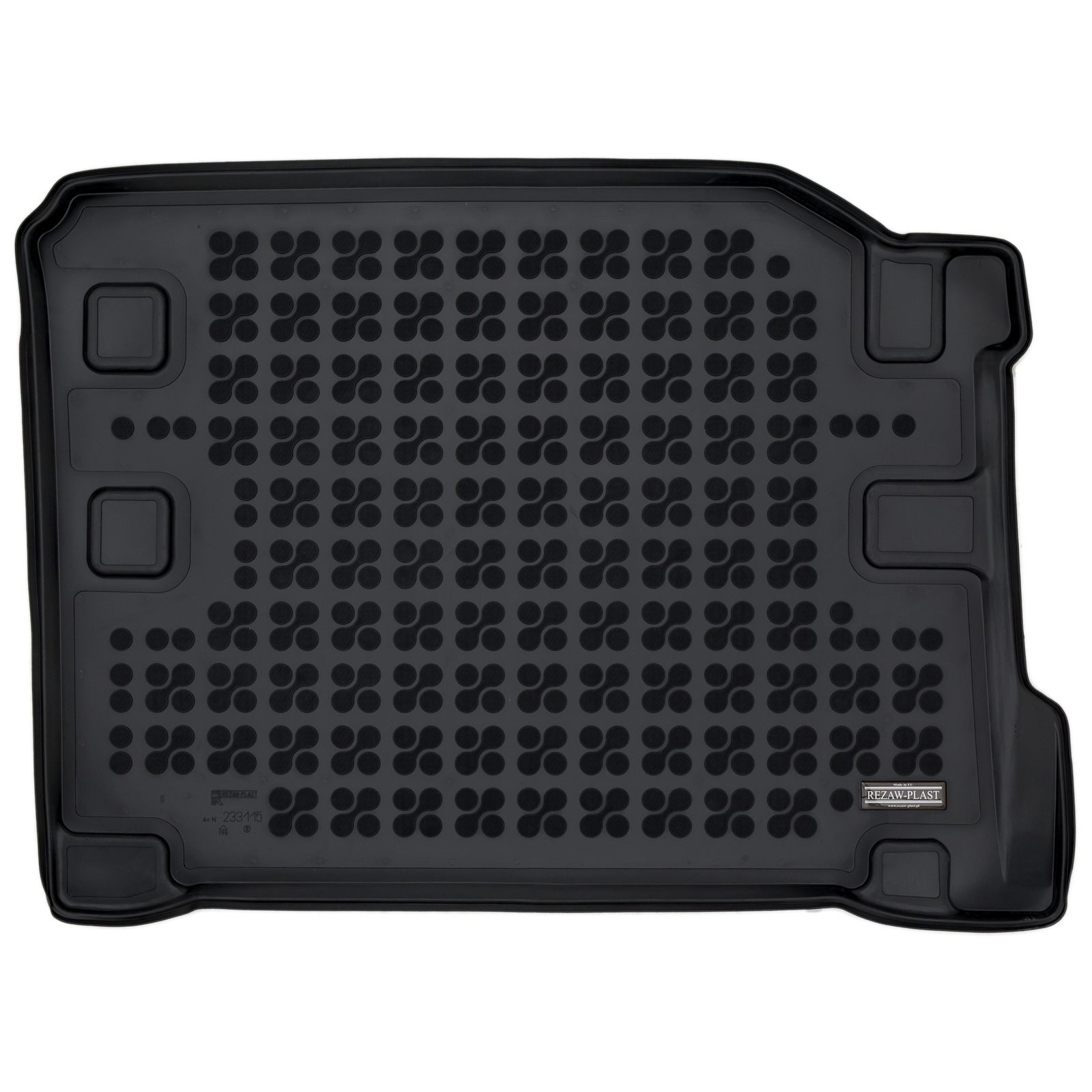 Tapis de coffre de qualité supérieure en caoutchouc noir Jeep Wrangler