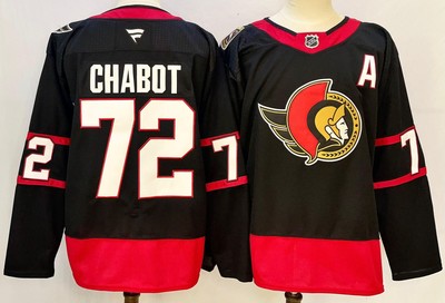 Custom Men Thomas Chabot Senators Black Jersey All Stitched