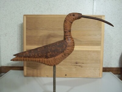 Hand Carved Antique Style Looking Curlew Shorebird Decoy