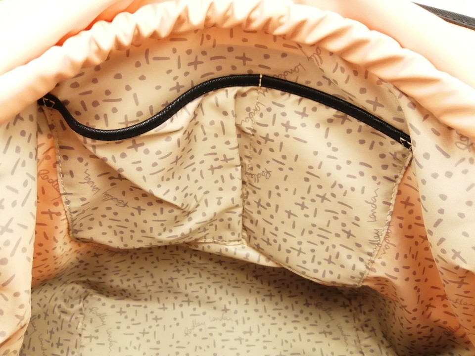 Radley Pink Tote Bag Large Nylon & Leather Open Top Dane Park RRP £109