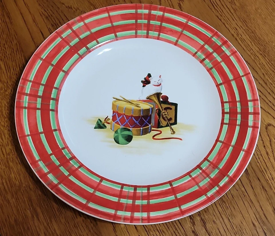 Decorative Set of 4 Sakura CHRISTMAS MORNING  8.25"  Salad Dessert Plates - Image 3 of 4