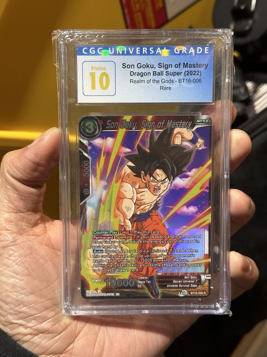 Son Goku, Sign of Mastery BT16-006 CGC Pristine 10, Realm of Son Goku, Sign of Mastery BT16-006 CGC Pristine 10, Realm of