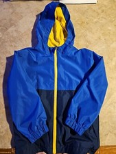 Pre-owned XS 4-5 Boys Wonder Nation Full Zipper Blue/Yellow Jacket