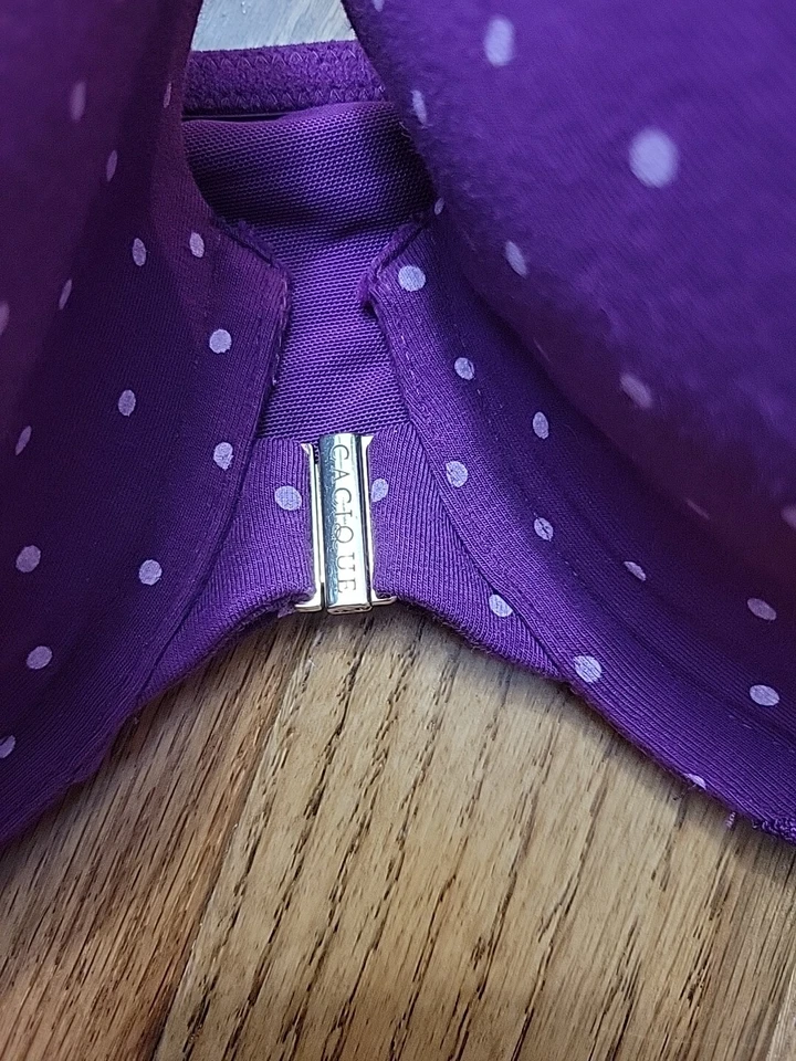 Sutiã Cacique levemente forrado camiseta, bolinhas e sutiã de renda ADORE Me azul/vermelho 42DDD - Imagem 3 de 4