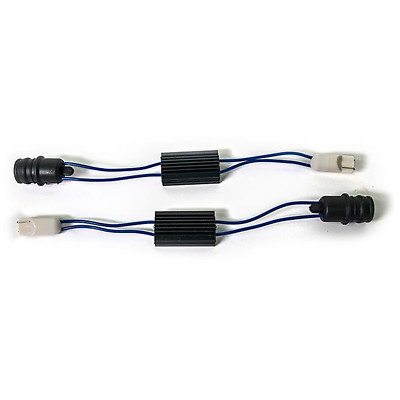Inline Resistor for 194 168 921 2825 T10 Bulbs Lights Lamp Pigtail Plug Pair