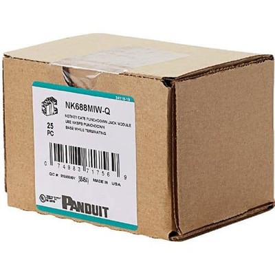 1Pc PANDUIT NK688MBL-Q Keystone Jack Module, Punchdown, UTP RJ45 Cat 6, ABS