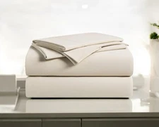 Rest Evercool Sheet Set, 3 PCS with No Flat Sheet Ivory Full Double Silky