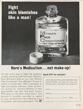 Men's Mennen Face Conditioner Vintage Print Ad 1965 #1733