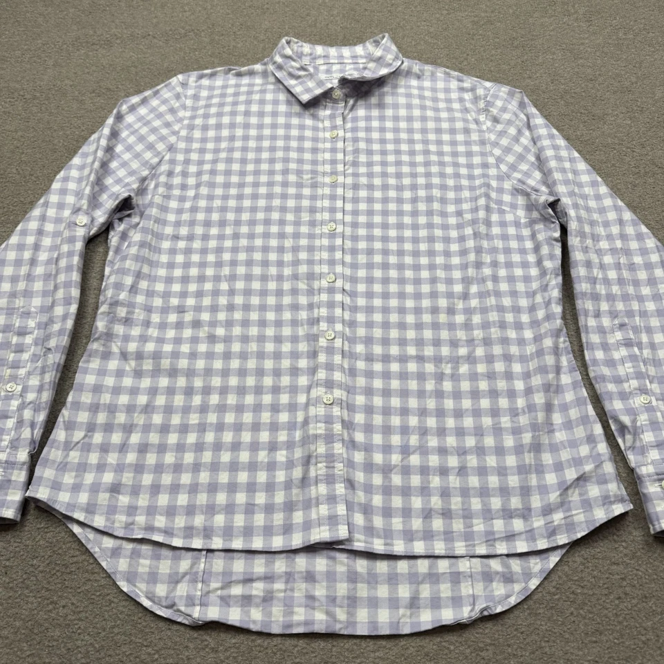 Peter Millar Men's Shirt Size L Gray Button Up Long Sleeve Plaid Preppy Collared - Image 3 of 4